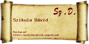 Szikula Dávid névjegykártya